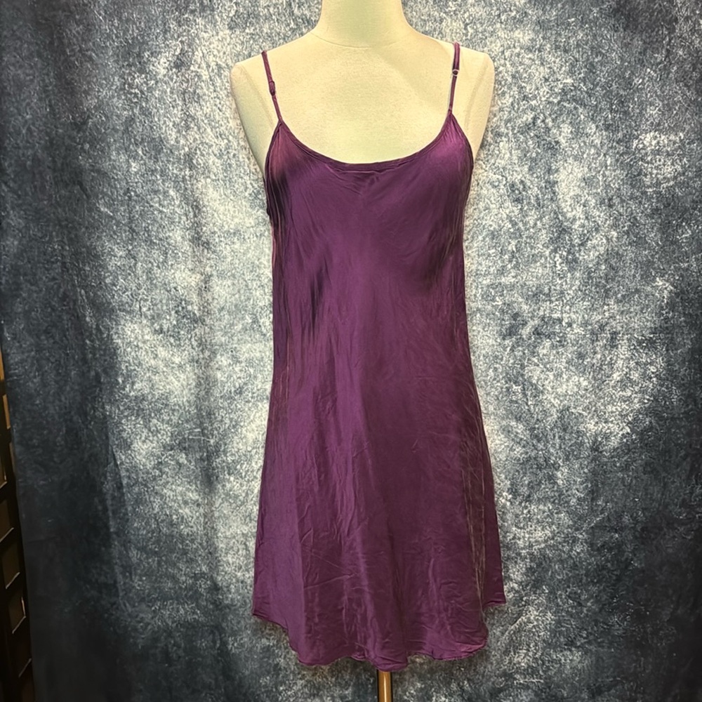 Chic Purple Satin Mini Dress